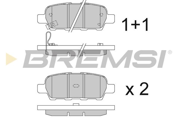 Гальмівні колодки зад. Juke/Leaf/X-Trail/Grand Vitara II 05- (39x105,5x14,2)