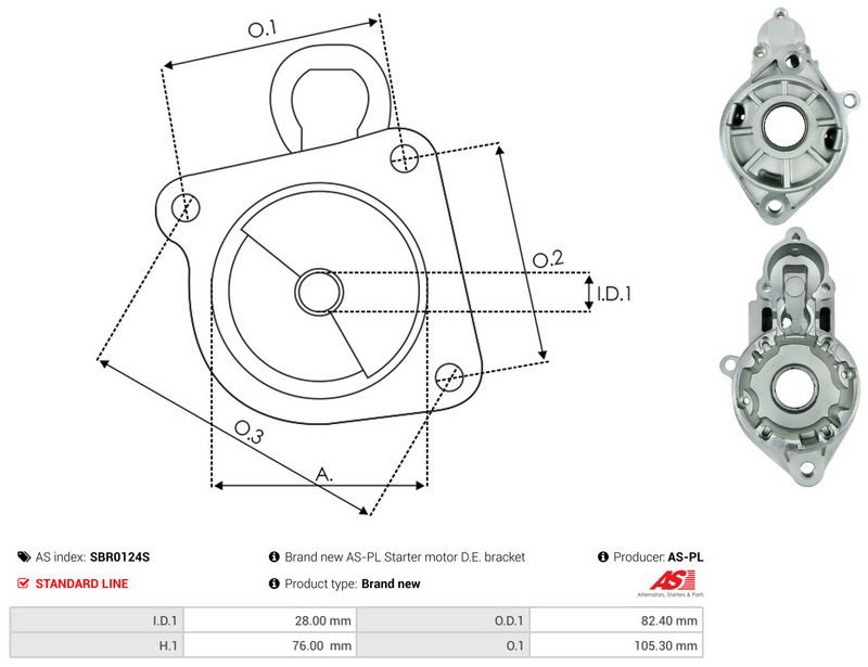 AS-PL SBR0124S Starter Lid, carburettor