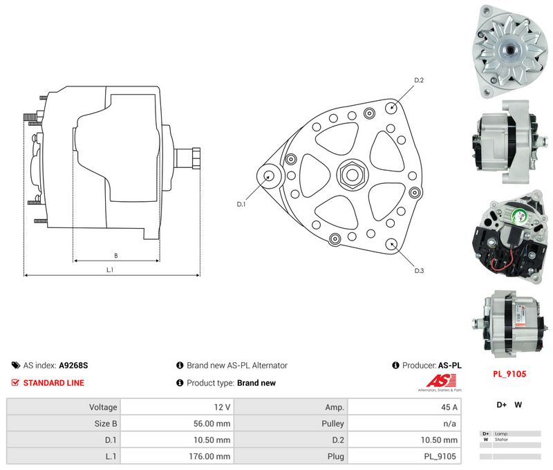 Generaator, AS-PL A9268S