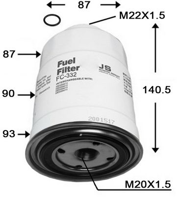 Фільтр палива, Js Asakashi FC332J