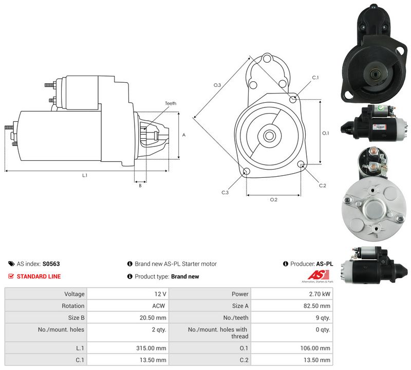 AS-PL S0563 Starter