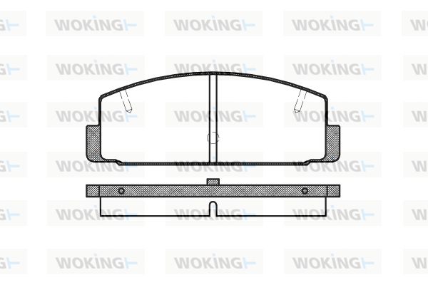 Комплект гальмівних накладок, дискове гальмо, Woking P079320