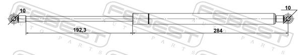 FEBEST 01117-002 Gas Spring, bonnet