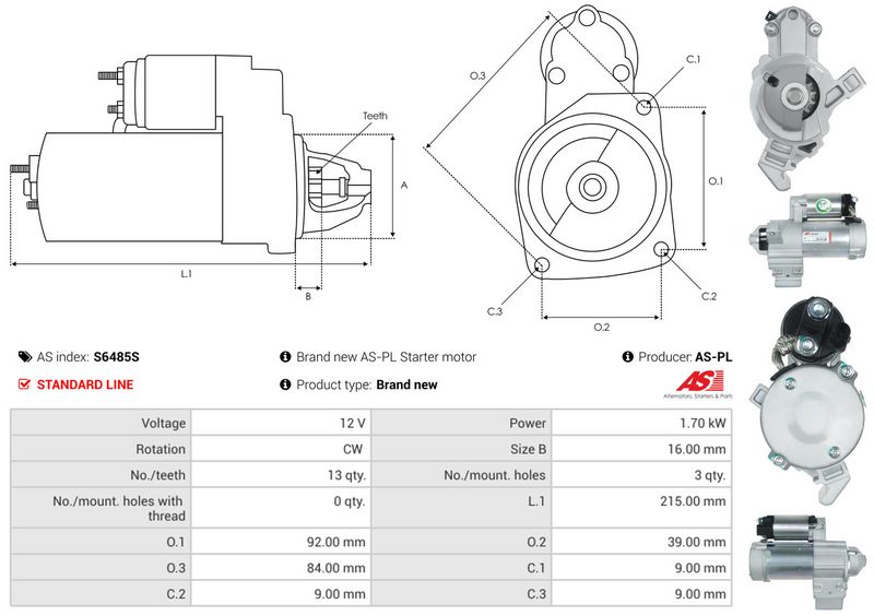AS-PL S6485S Starter