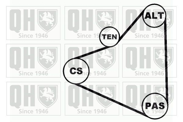 Комплект поліклинових ременів, Quinton Hazell QDK1