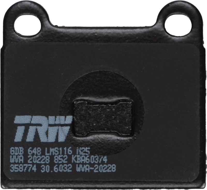 Piduriklotsi komplekt, ketaspidur, TRW GDB648