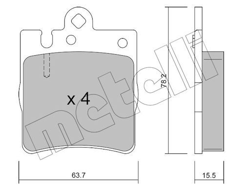 Plaquettes+de+frein+à+disque METELLI 22-0344-0