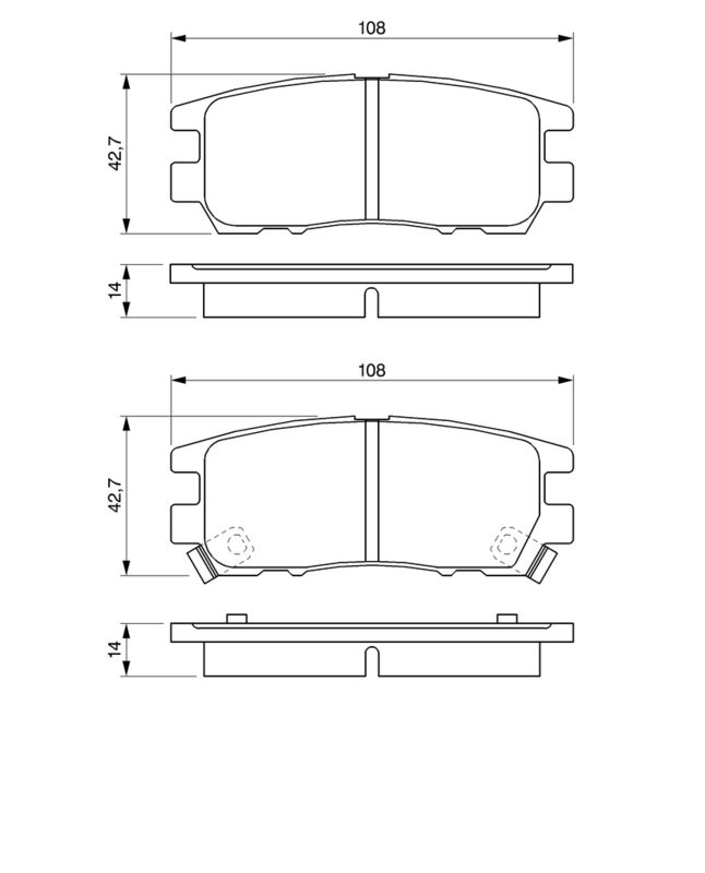 BOSCH 0986461768 Brake Pad Set, disc brake