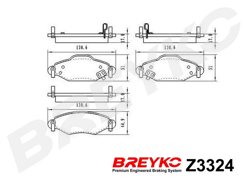 Piduriklotsi komplekt, ketaspidur, DAVID VASCO Z3324