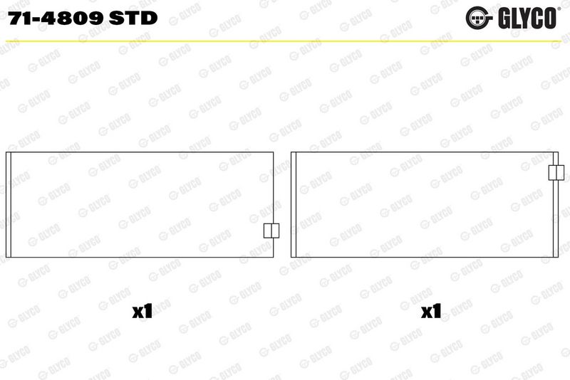 Coussinet+bielle GLYCO 71-4809 STD
