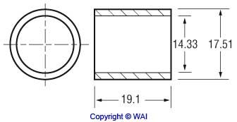 Втулка, вал стартера, Wai 62-1505