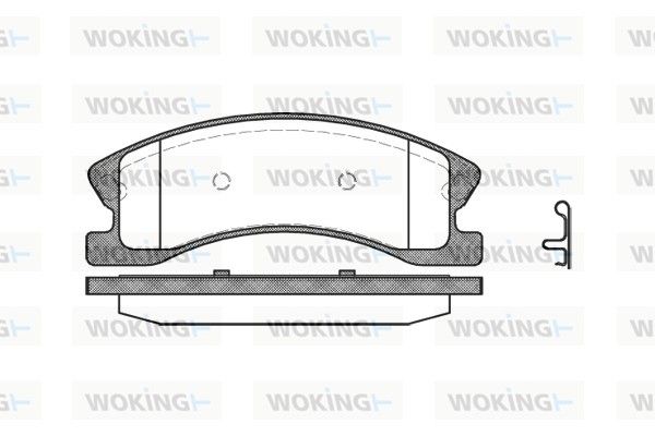 Комплект гальмівних накладок, дискове гальмо, Woking P8733.02