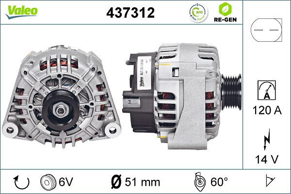 VALEO Dynamo / Alternator 437312