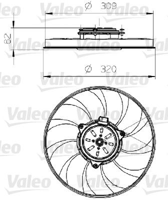 VALEO ventilátor, motorhűtés 696024