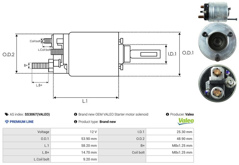 AS-PL SS3067(VALEO) Solenoid Switch, starter