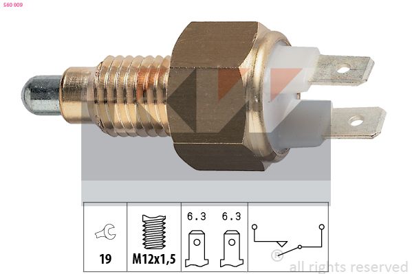 Перемикач, ліхтар заднього ходу, Kw 560009