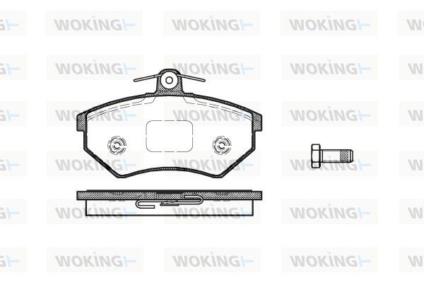 Комплект гальмівних накладок, дискове гальмо, Woking P0343.50