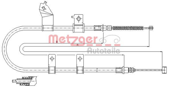 METZGER huzal, rögzítőfék 17.3504