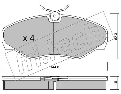 fri.tech. 347.2 Brake Pad Set, disc brake