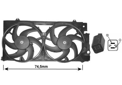 VAN WEZEL ventilátor, motorhűtés 0903749