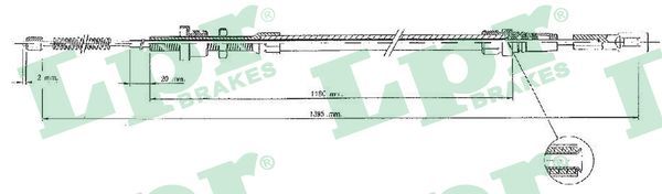 Тросовий привод, стоянкове гальмо, Lpr C0091B