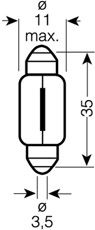 ams-OSRAM 6418ULT-02B Bulb, licence plate light