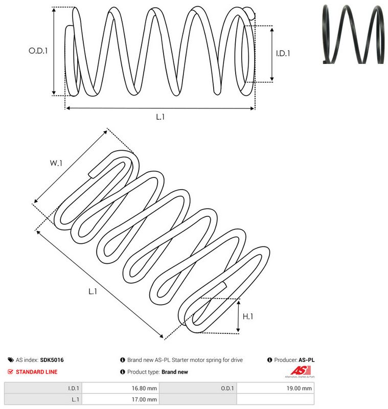 AS-PL SDK5016 Repair Kit, starter