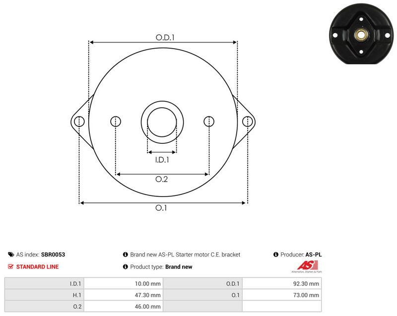 AS-PL SBR0053 Starter Lid, carburettor