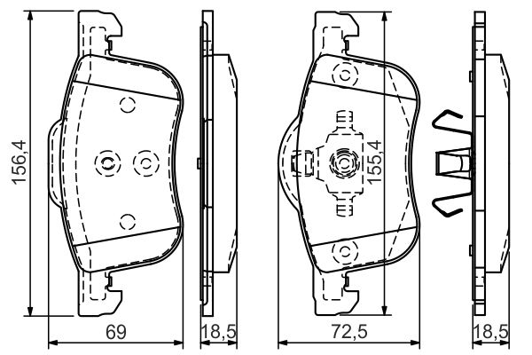 BOSCH 0 986 495 061 Brake Pad Set, disc brake