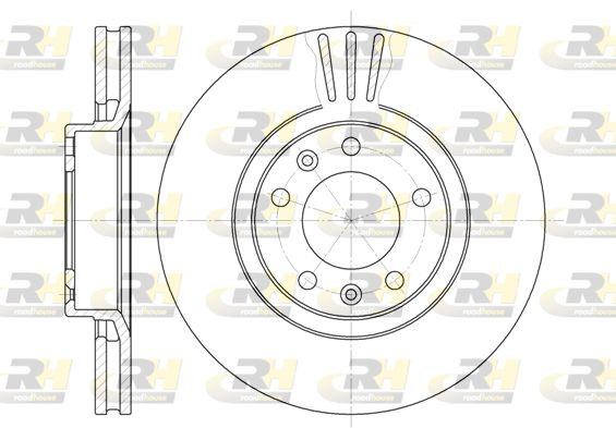 Гальмівний диск, передня вісь, з вентиляцією, 283мм, кількість отворів 5, Roadhouse 6307.10