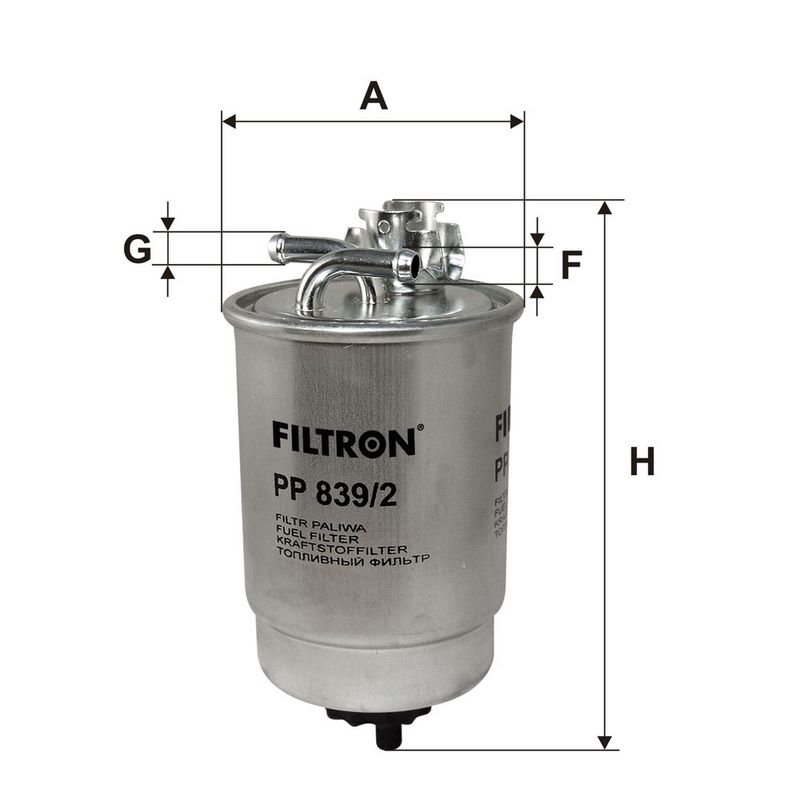 Kütusefilter, FILTRON PP 839, 2
