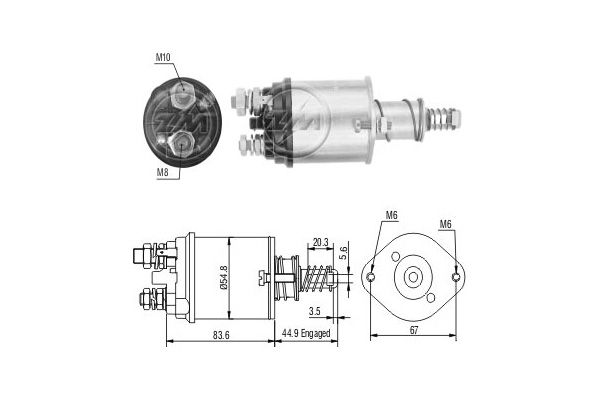 Магнітний перемикач, стартер, Era ZM615