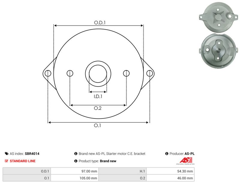 AS-PL SBR4014 Starter Lid, carburettor