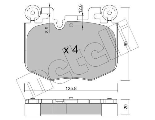 Plaquettes+de+frein+à+disque METELLI 22-1423-0