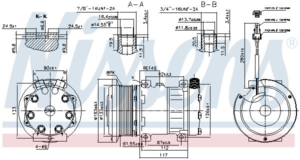 NISSENS 89640 Compressor, air conditioning