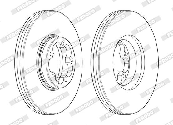 FERODO Disque de frein DDF2468-1