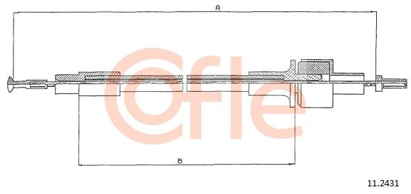 Тросовий привод, привод зчеплення, Cofle 92112431