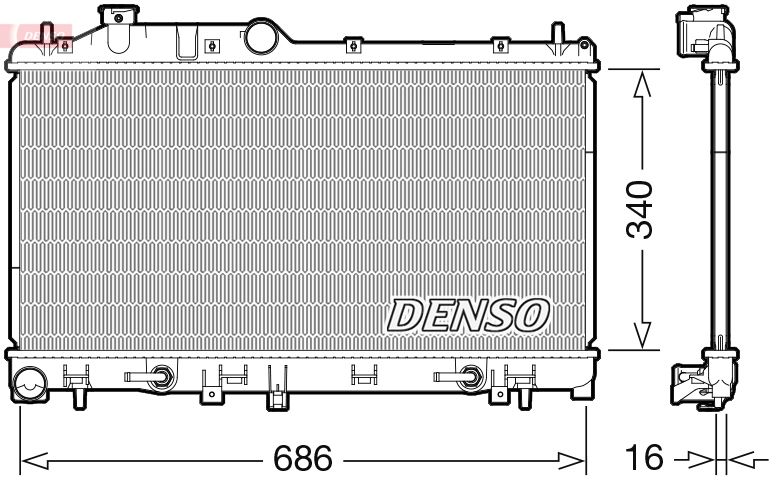 Denso Engine Cooling Radiator DRM36024