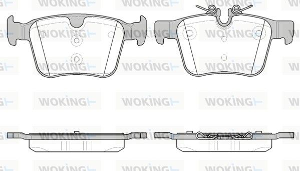 Комплект гальмівних накладок, дискове гальмо, Woking P14163.40