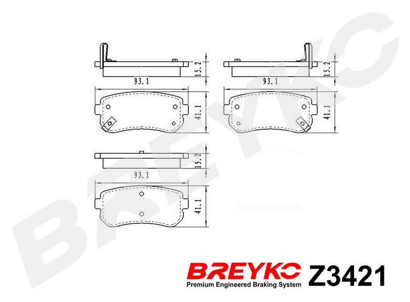 DAVID VASCO Z3421 Brake Pad Set, disc brake