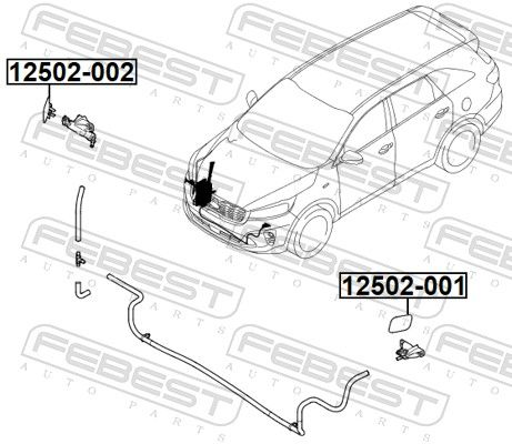FEBEST 12502-001 Cover, headlamp cleaning system