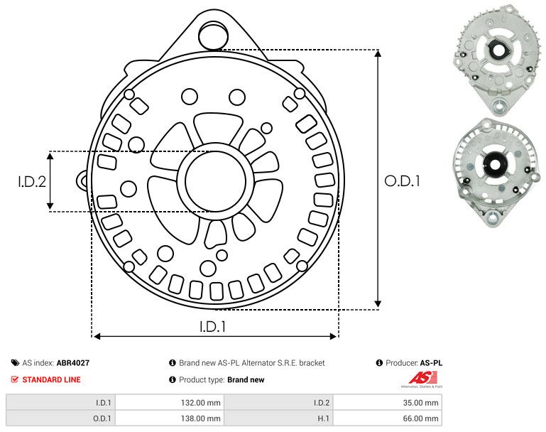 Kaitsekate, generaator, AS-PL ABR4027
