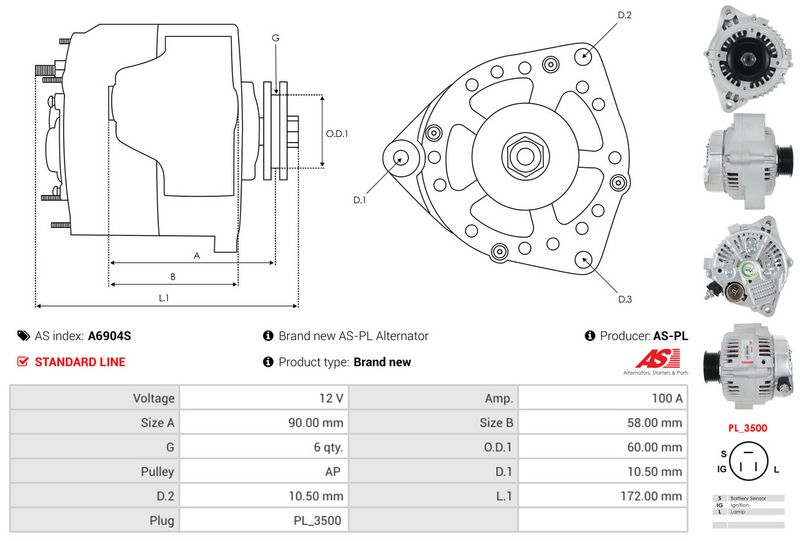 AS-PL A6904S Generatorius