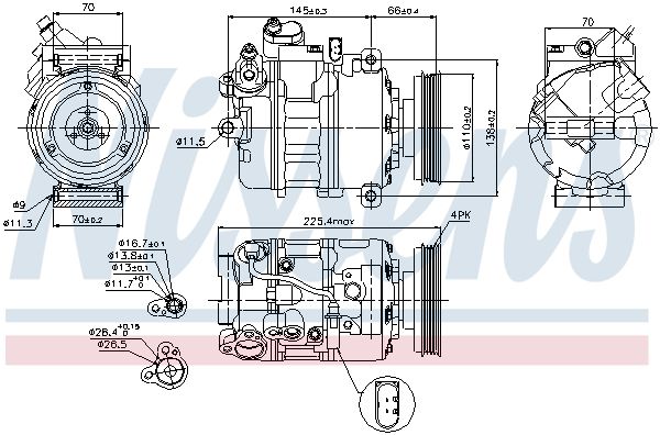 NISSENS 89023 Compressor, air conditioning