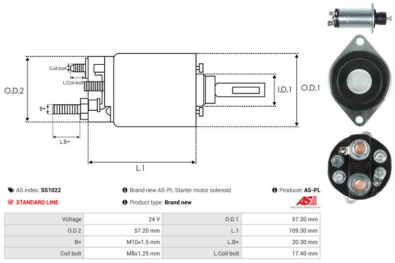 Magnetlülitus, starter, AS-PL SS1022