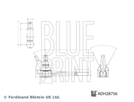 BLUE PRINT ADH28756 Tie Rod End