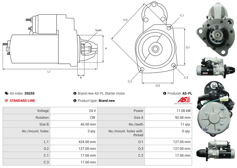 AS-PL S9255 Starter