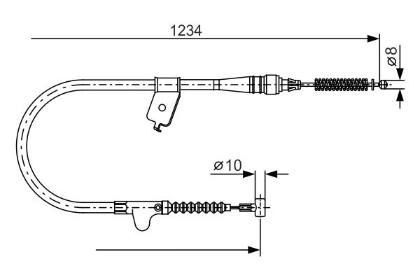 BOSCH Trekkabel, parkeerrem 1 987 477 816