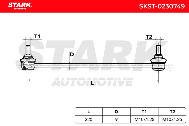 STARK SKST-0230749 Link/Coupling Rod, stabiliser bar