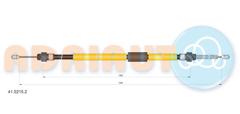 ADRIAUTO RENAULT трос ручного гальма лівий 1520/1300 мм CAPTUR I 13-